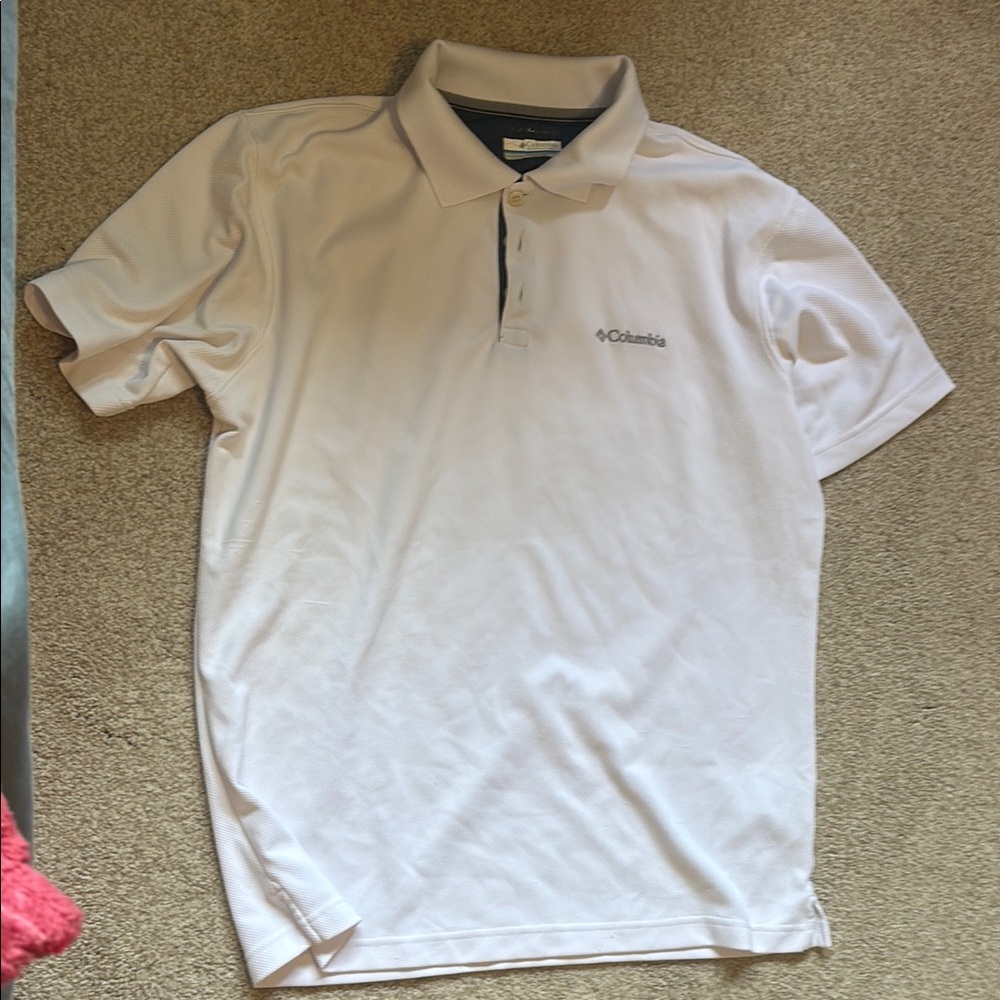 Columbia Men's Classic White Polo Shirt